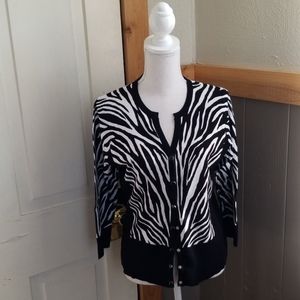 Zebra print cardigan